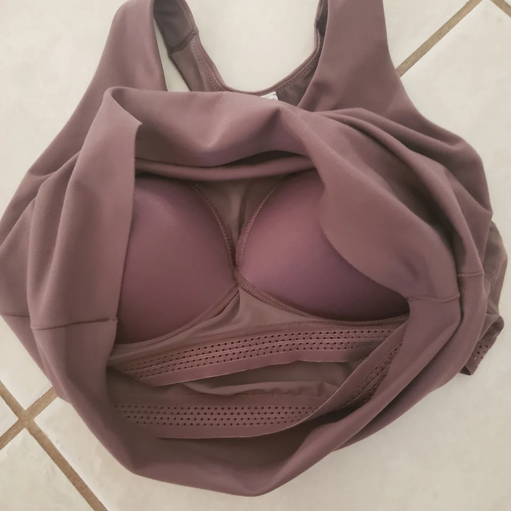 Uniqlo Brown Racerback Sports Bra Medium - Picture 3 of 6